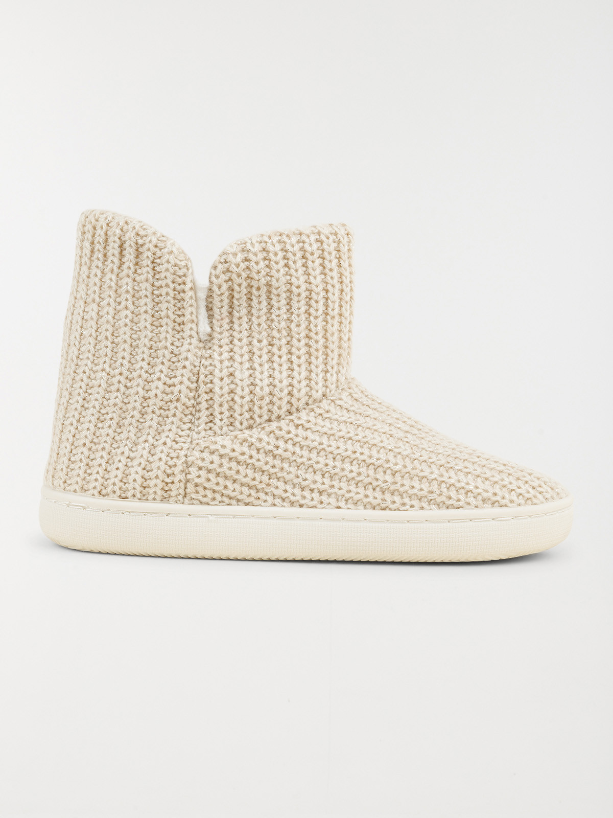 Chausson botte femme beige (36-41)