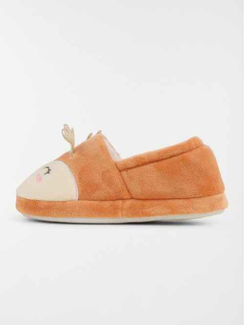 Chaussons cerf 3D marron...