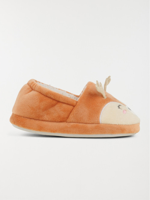 Chaussons cerf 3D marron...