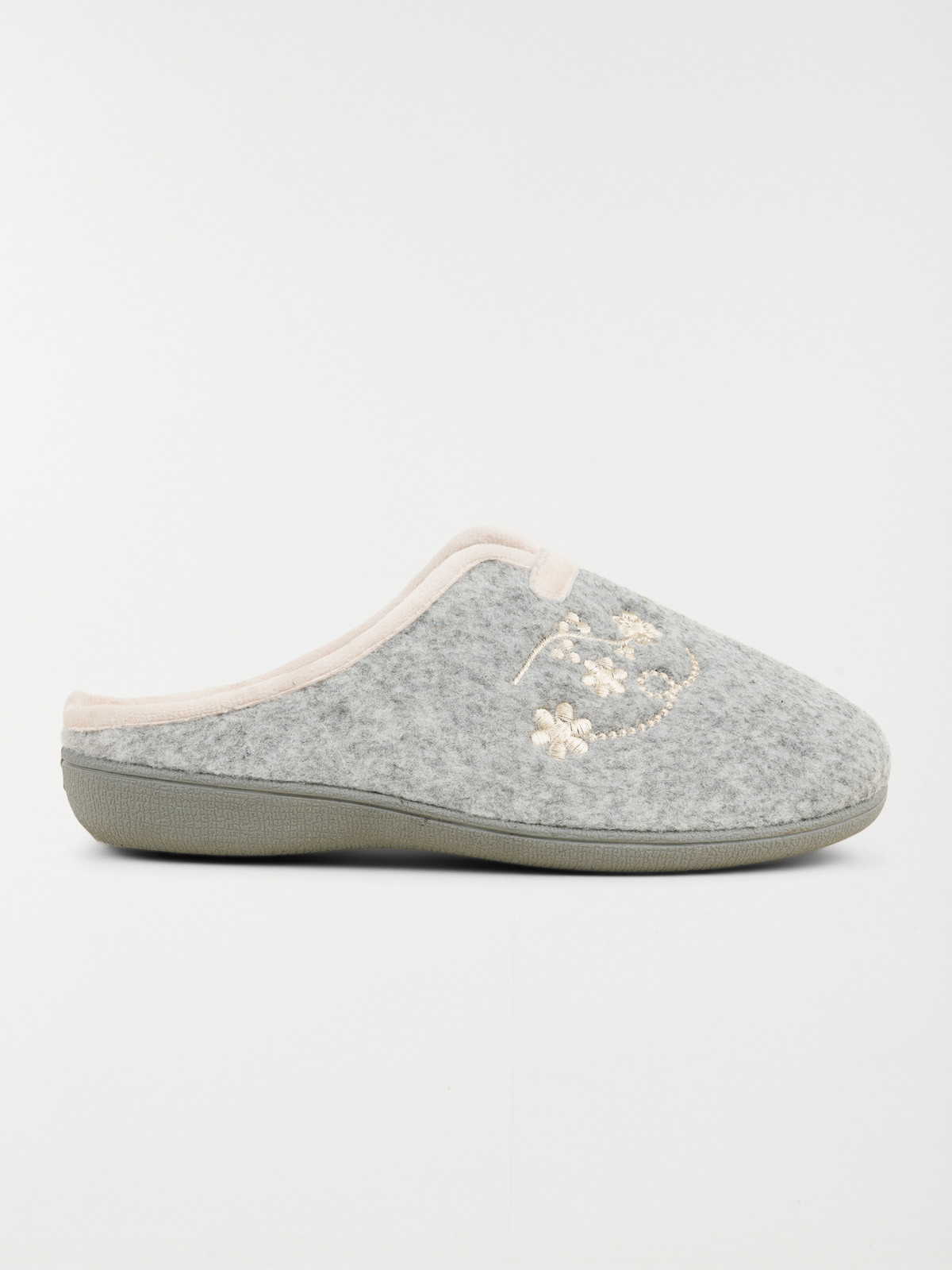 Chausson mule femme grise (36-41)