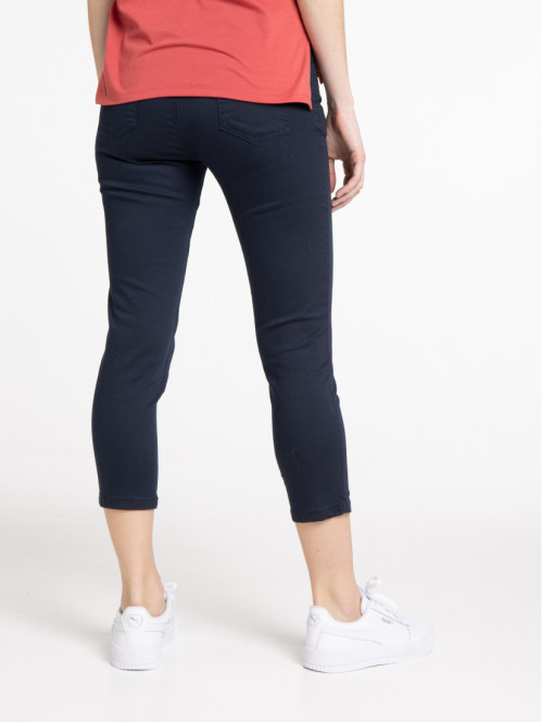 Pantacourt marine navy femme