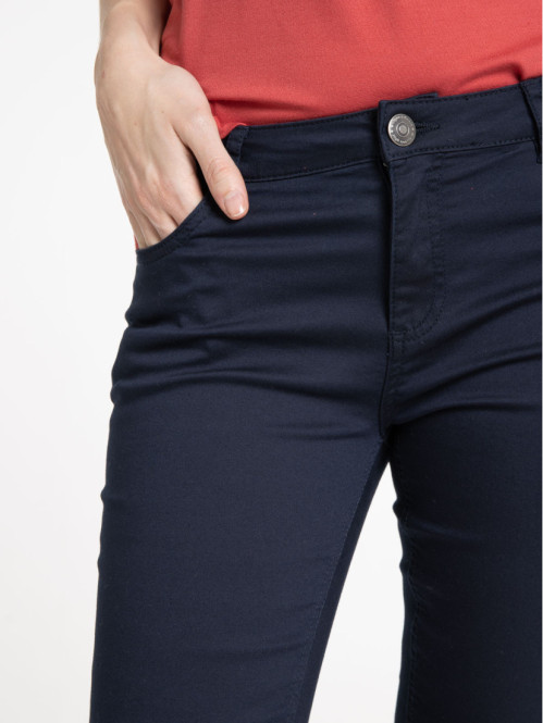 Pantacourt marine navy femme