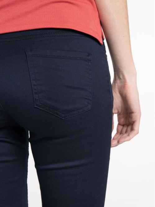 Pantacourt marine navy femme