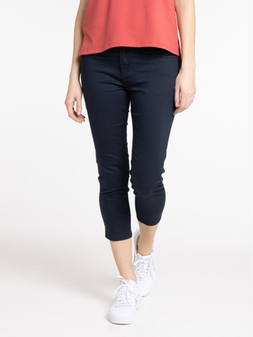 Pantacourt marine navy femme