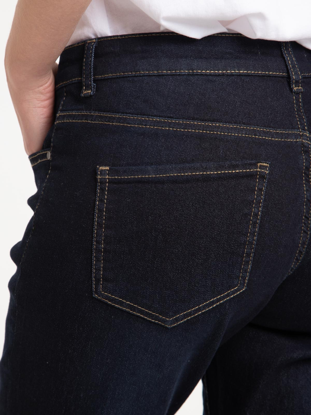 Pantacourt en jean brut femme