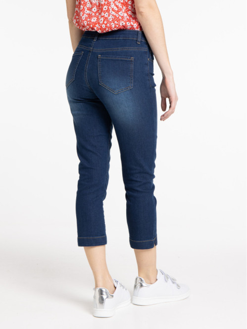 Pantacourt en jean stone femme