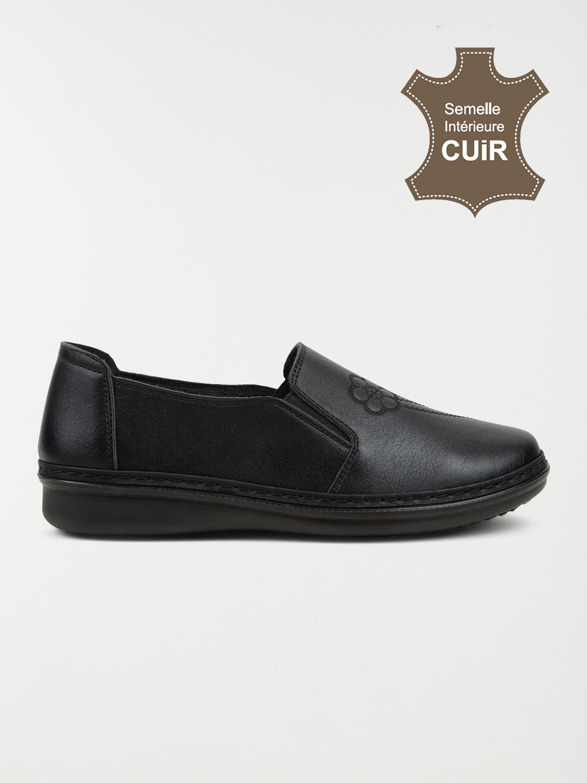 Mocassin confort brodé femme (37-42)