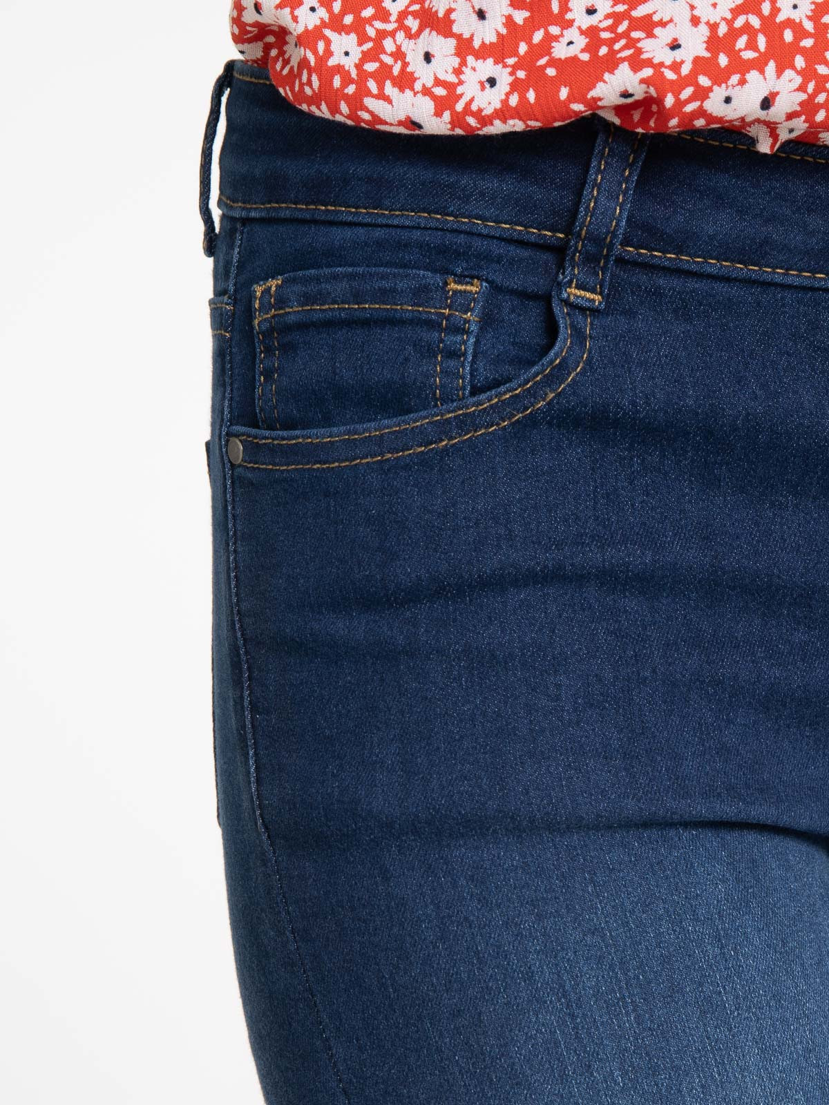 Pantacourt en jean stone femme