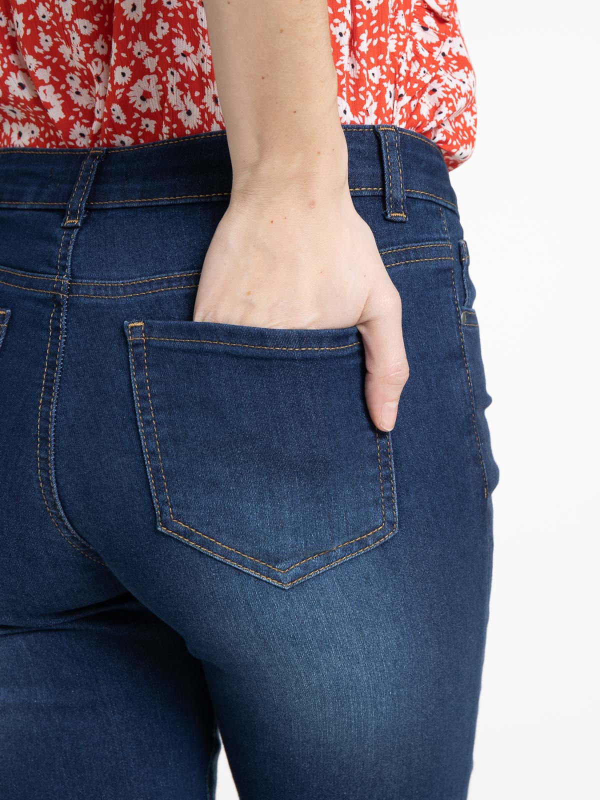 Pantacourt en jean stone femme