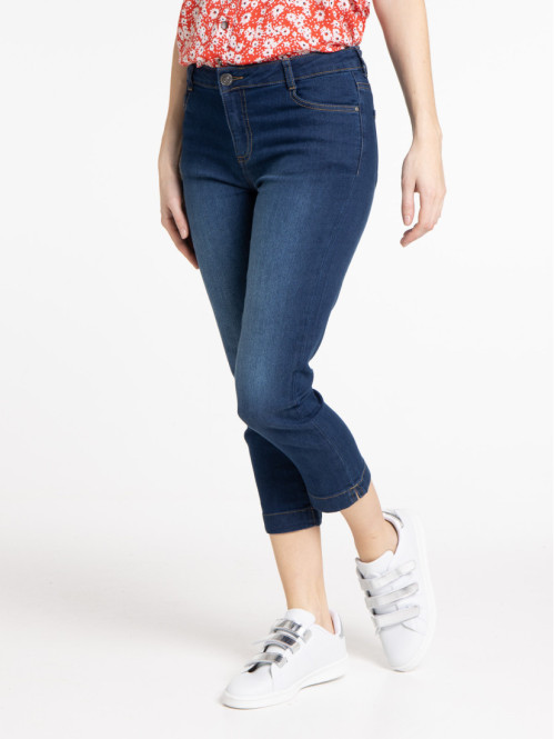 Pantacourt en jean stone femme