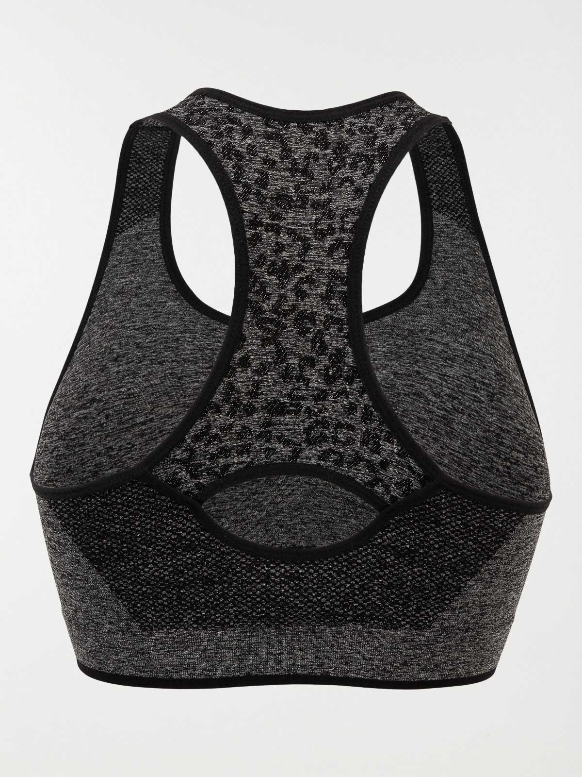 Brassière de sport grise imprimé femme Brassière de sport grise imprimé femme