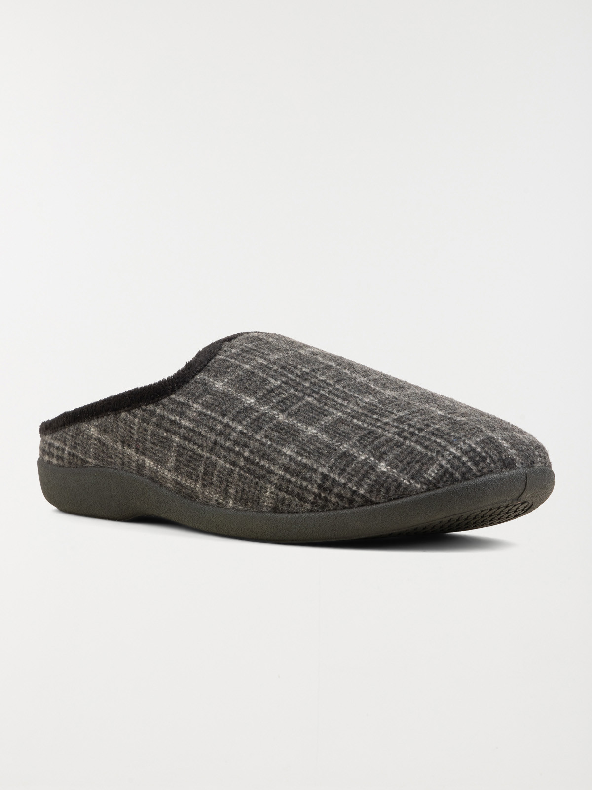 Chaussons à carreaux gris homme (41-46)
