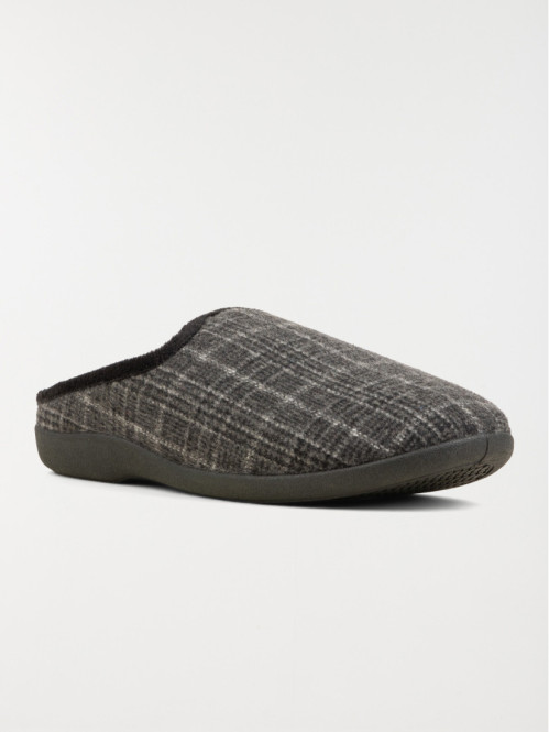 Chaussons à carreaux gris homme (41-46)
