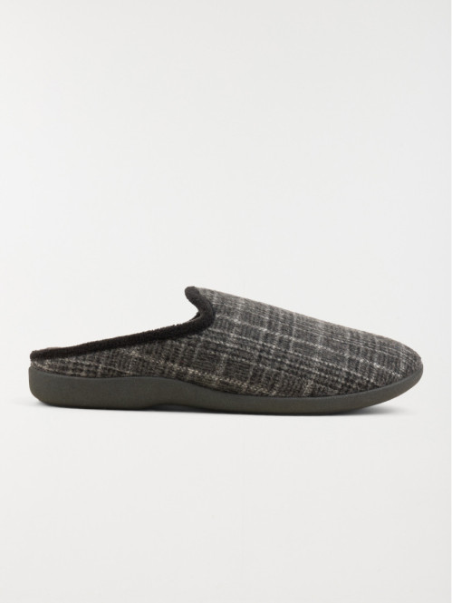 Chaussons à carreaux gris homme (41-46)