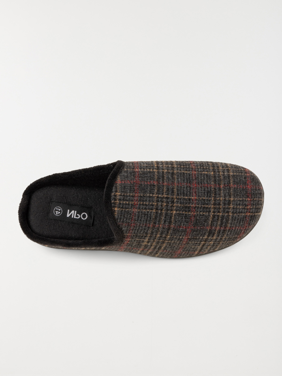 Chaussons marrons carreaux homme (41-46)