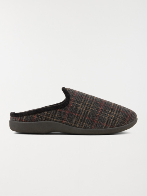 Chaussons marrons carreaux homme (41-46)