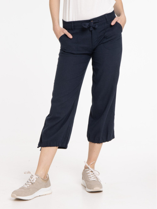 Pantacourt marine navy femme