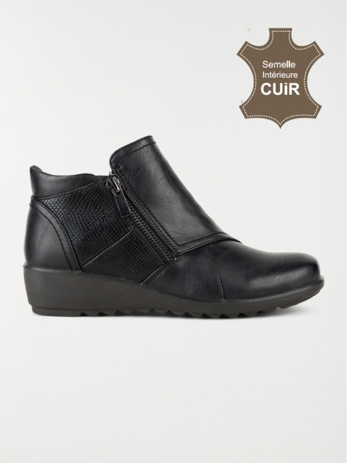 Bottine noire confort femme (37-42)