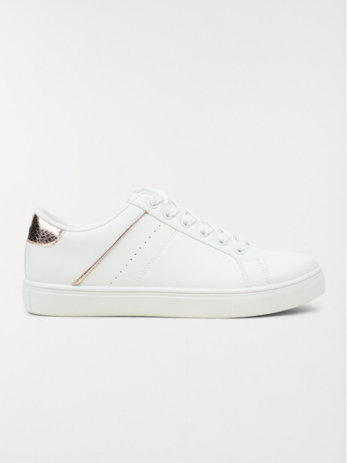 Basket détail doré femme blanc (36-41)