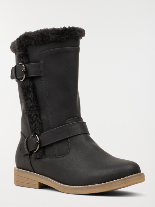 Bottines noires fourrées...