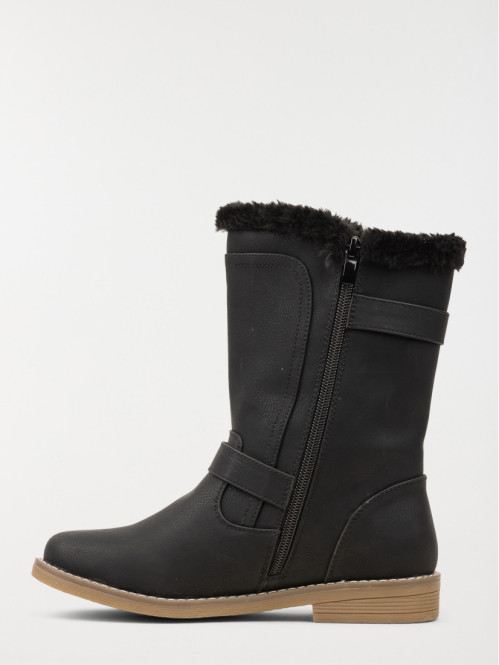 Bottines noires fourrées...