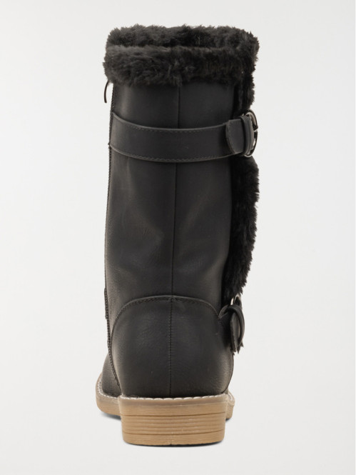 Bottines noires fourrées...