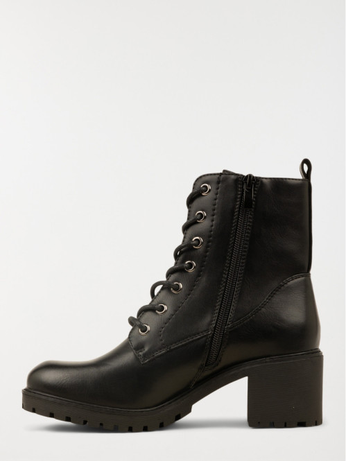 Bottine lacet et zip femme (36-41)