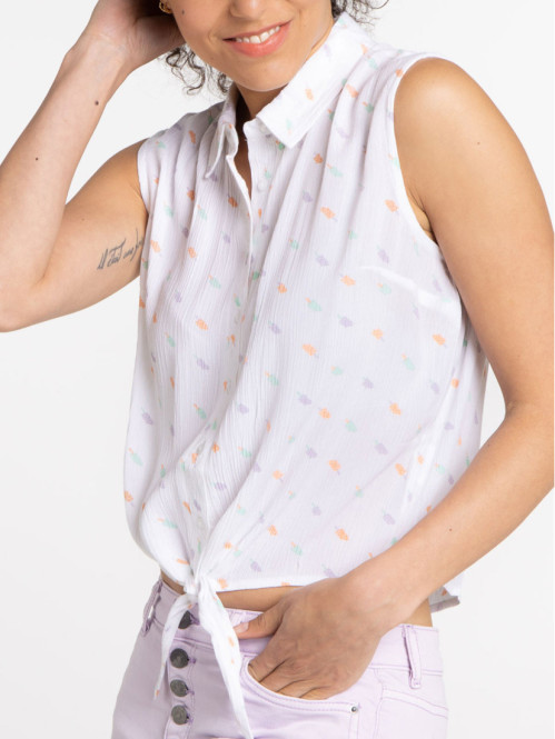 Chemise imprimée glace à nouer femme