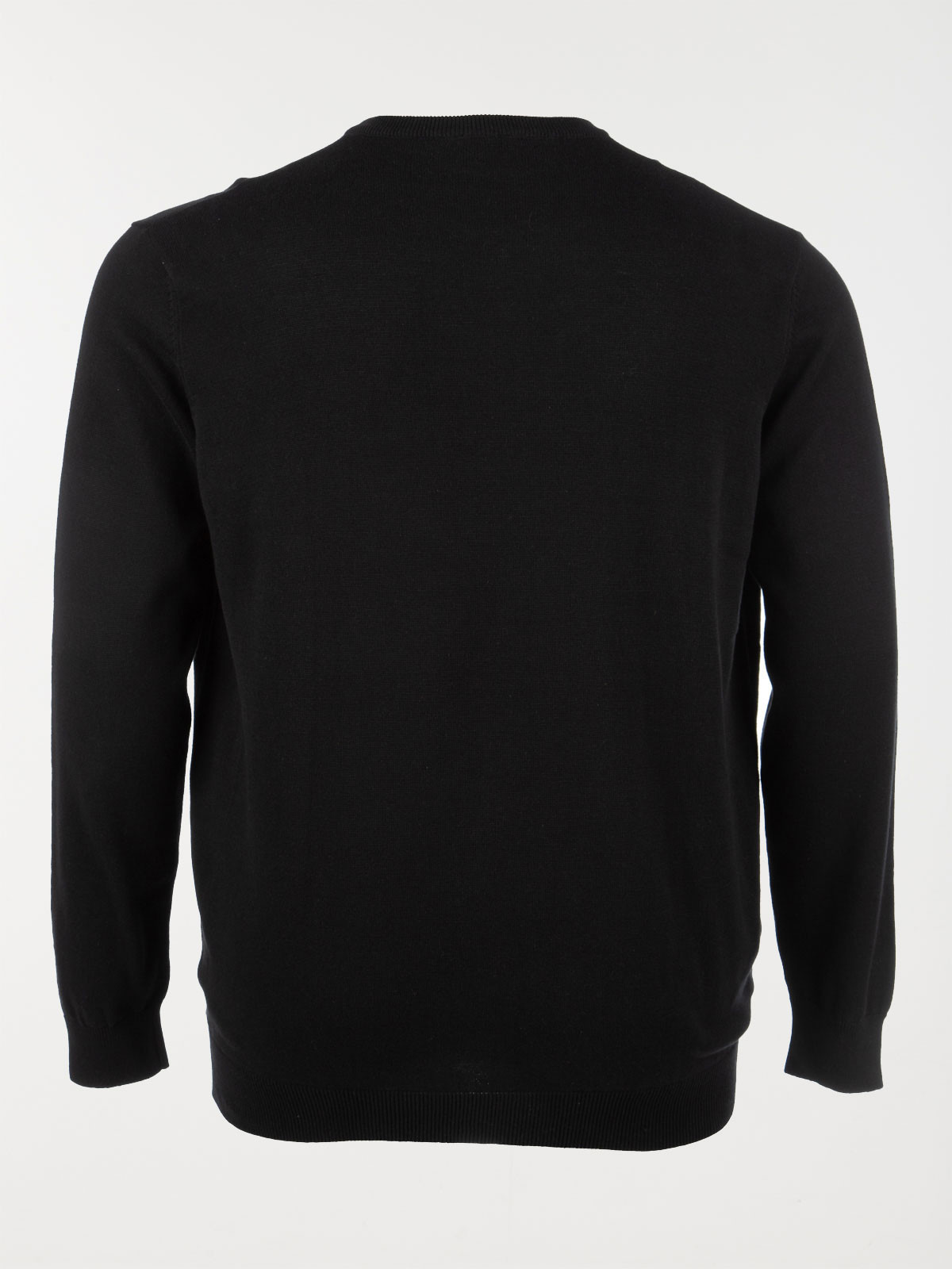 Pull col V noir grande taille homme