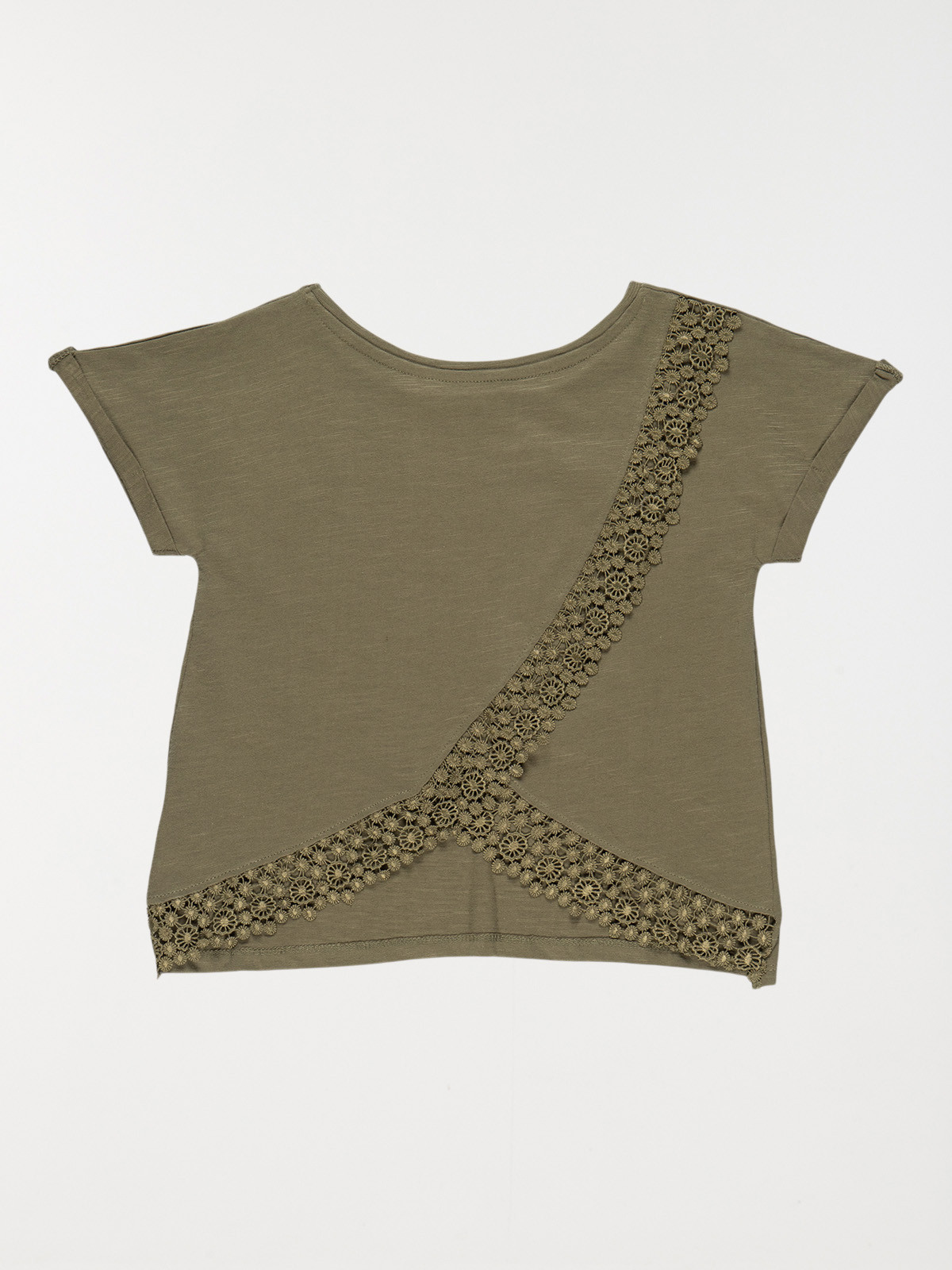 T-shirt kaki clair fille (10-16A) T-shirt kaki clair fille (10-16A)