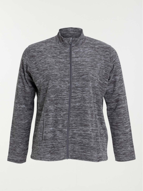 Sweat polaire zippé grande taille femme