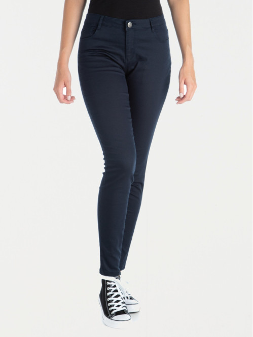Pantalon skinny marine femme