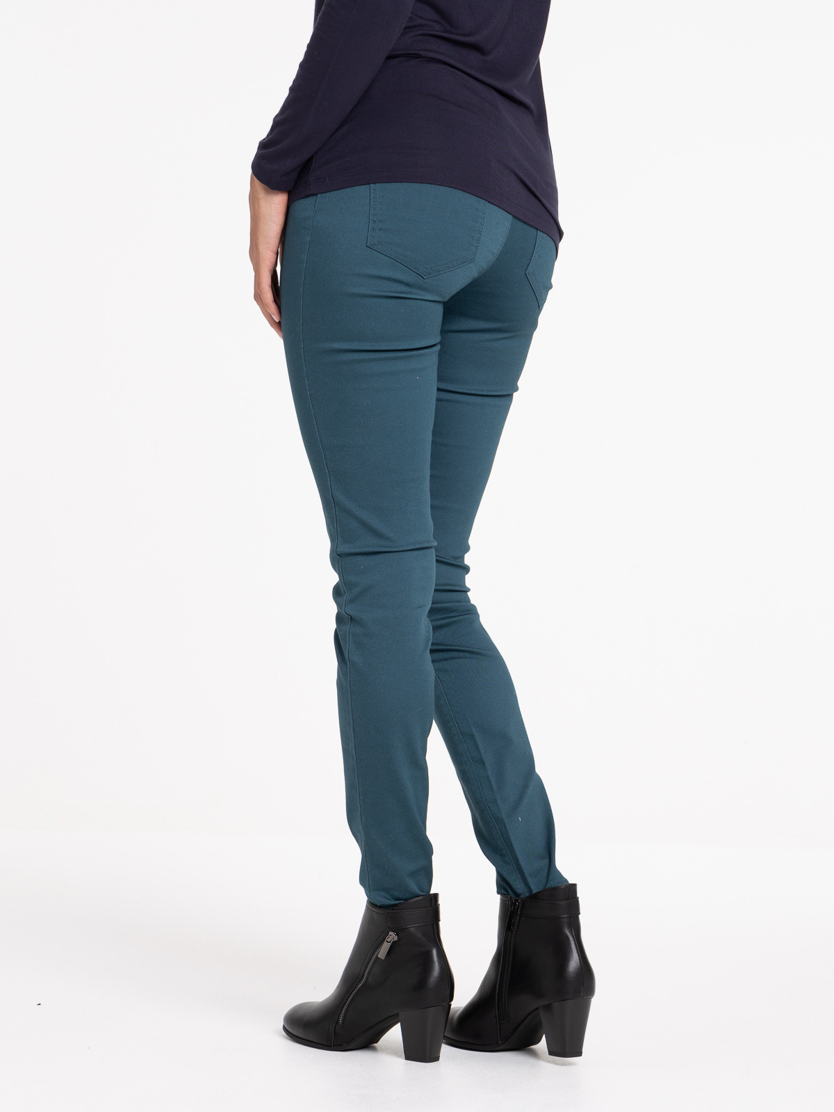 Pantalon skinny coloris canard femme