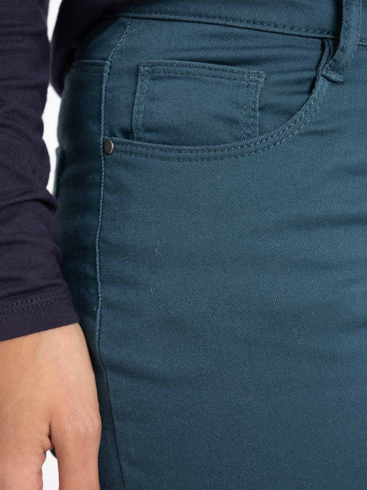 Pantalon skinny coloris canard femme