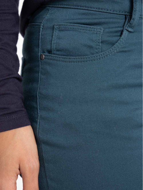 Pantalon skinny coloris canard femme