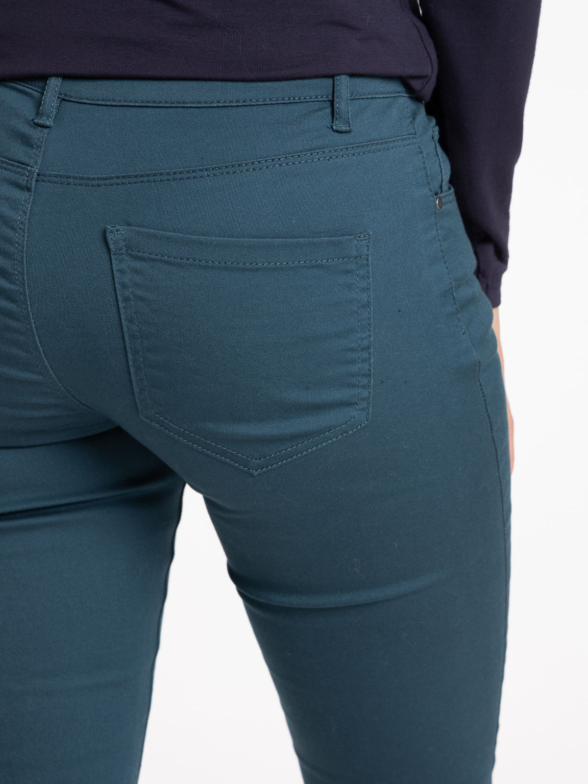 Pantalon skinny coloris canard femme