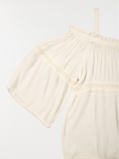 Blouse bretelles dentelle fille (10-16A)