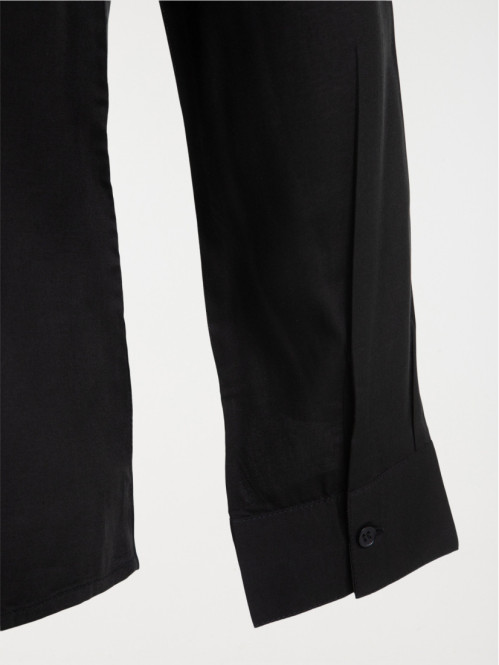 Chemise noire manches longues femme Chemise noire manches longues femme