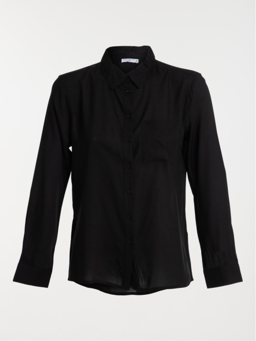 Chemise noire manches longues femme Chemise noire manches longues femme