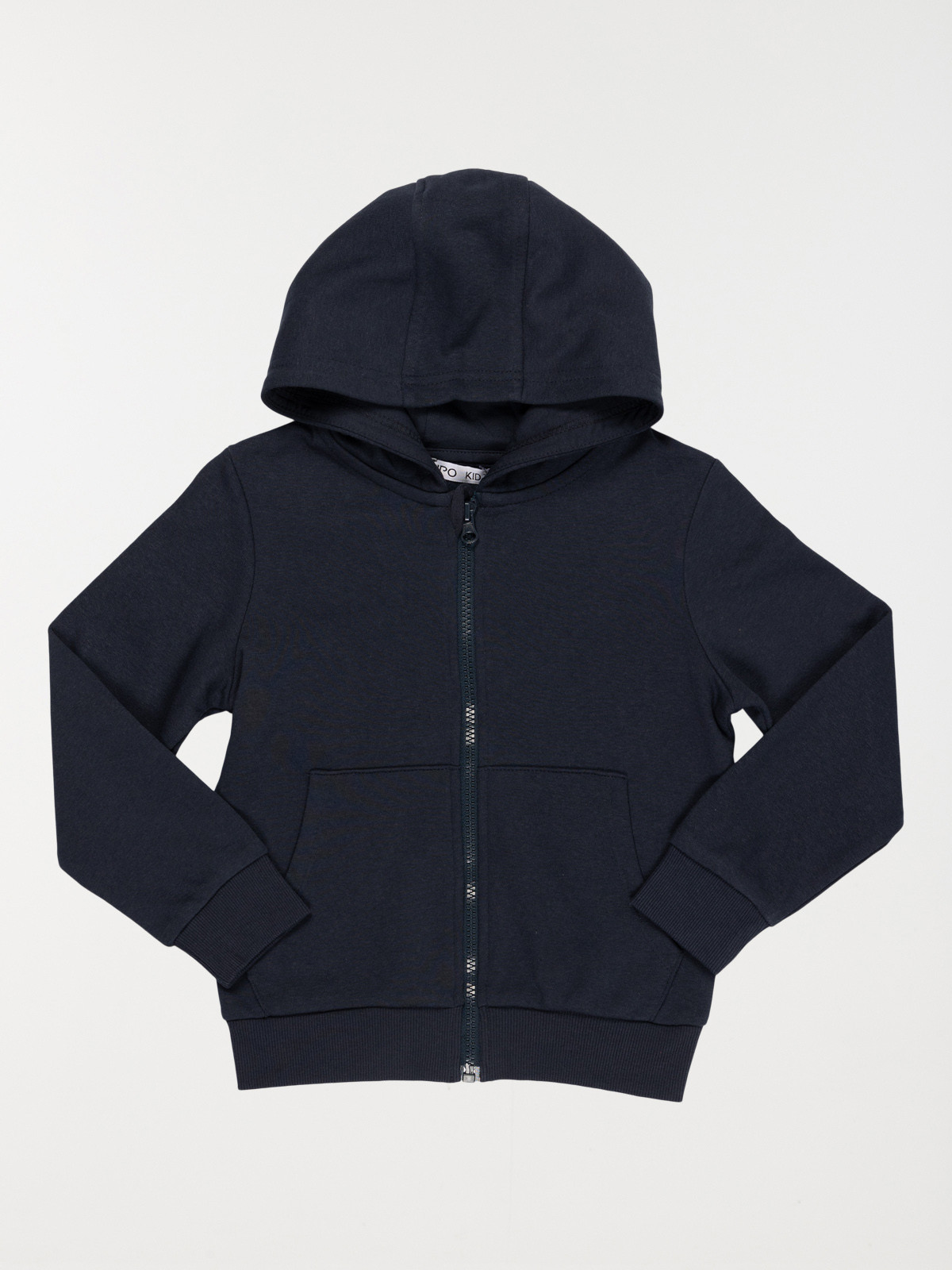 Sweat garçon marine à capuche (3-12A)