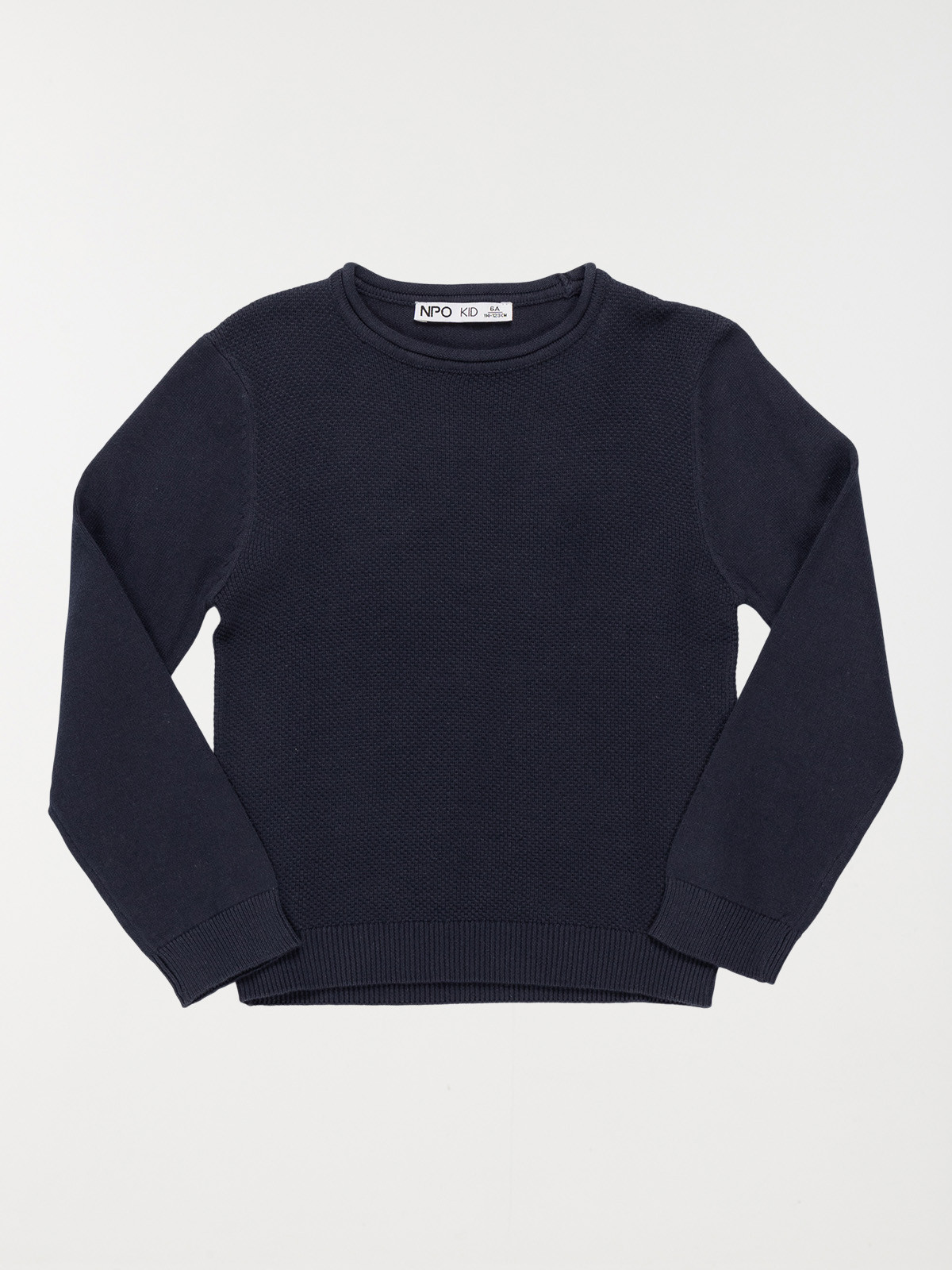 Pull marine 100% coton garçon (3-12A)