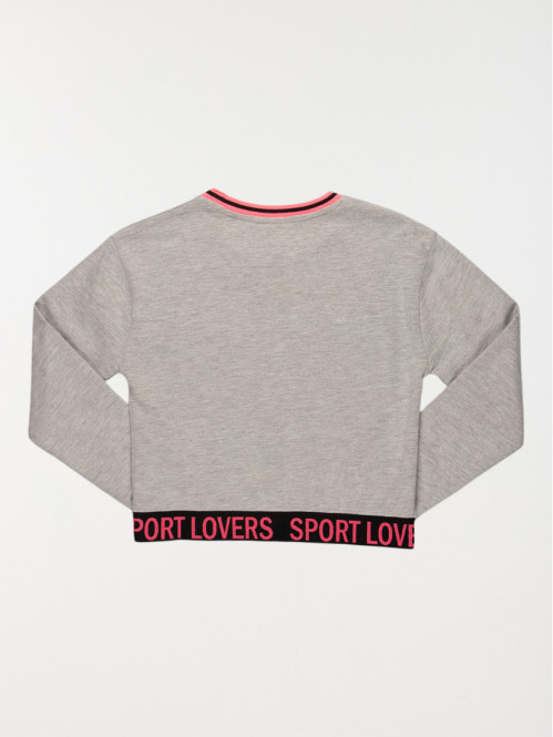 Sweat de sport message fille (10-16A) Sweat de sport message fille (10-16A)