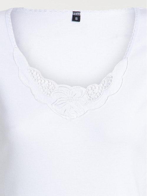 T-shirt manches courtes blanc femme T-shirt manches courtes blanc femme