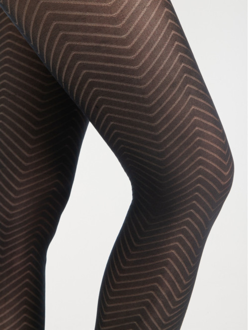 Collant motif chevron noir...