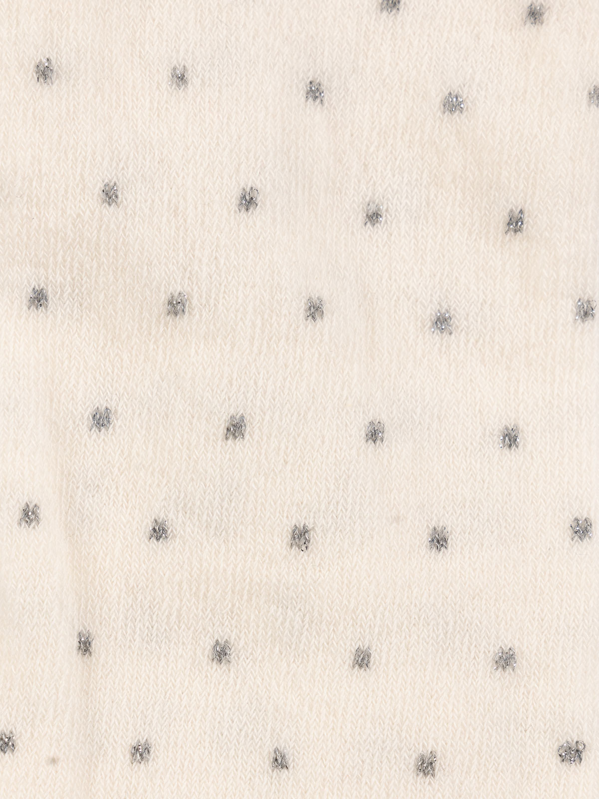 Collants chauds écru à pois gris fille Collants chauds écru à pois gris fille