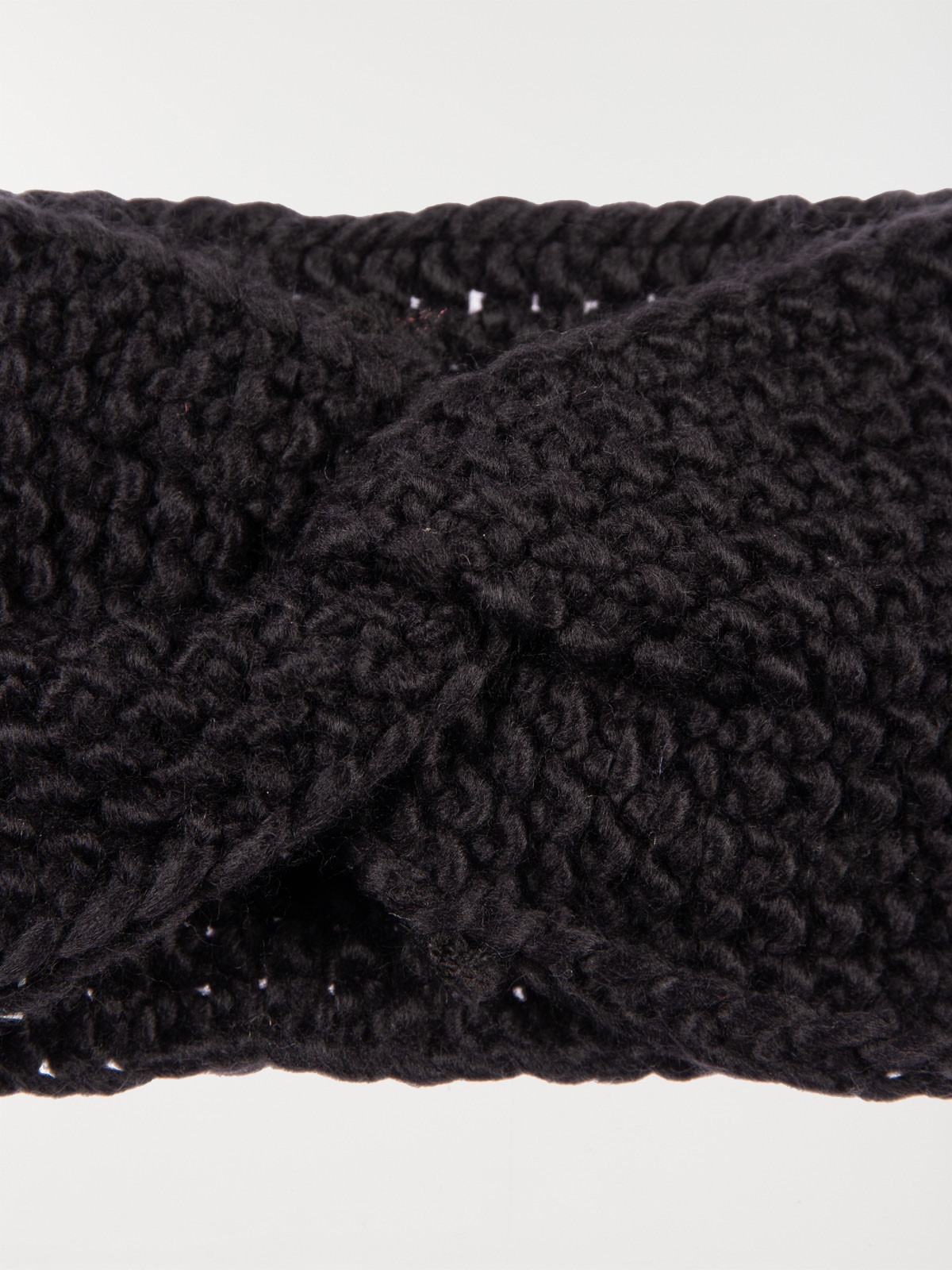 Headband maille noir femme
