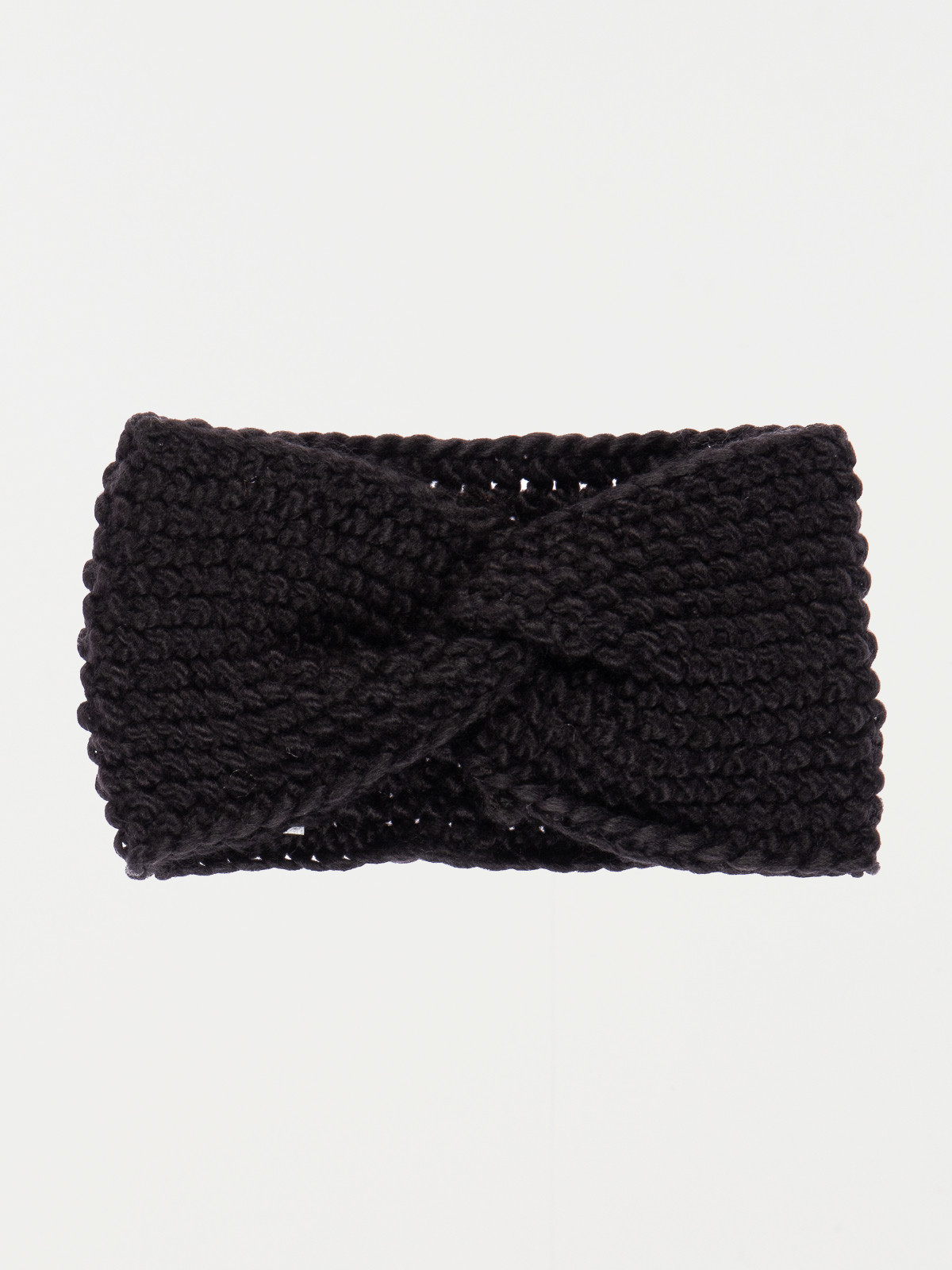Headband maille noir femme