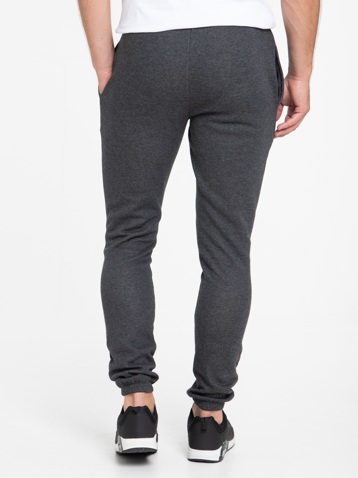 Pantalon de sport gris anthracite chiné Pantalon de sport gris anthracite chiné