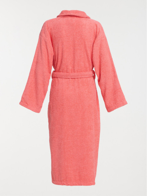 Peignoir adulte pêche col châle