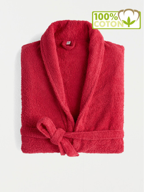 Peignoir enfant 100% coton col châle